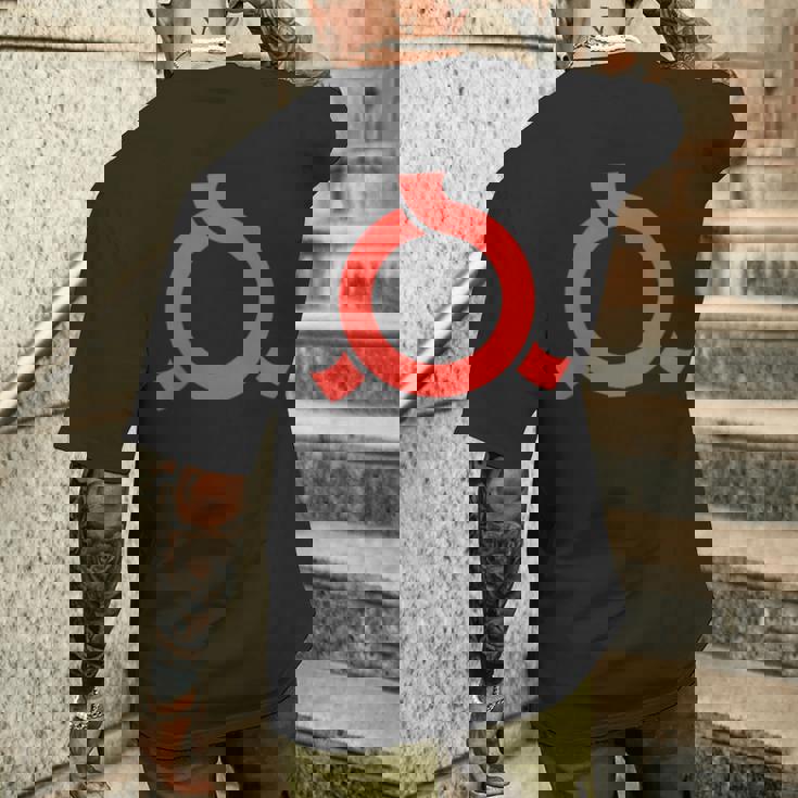 福島県旗 本州 日本 シンボル エンブレム メンズTシャツ バックプリント 彼への贈り物