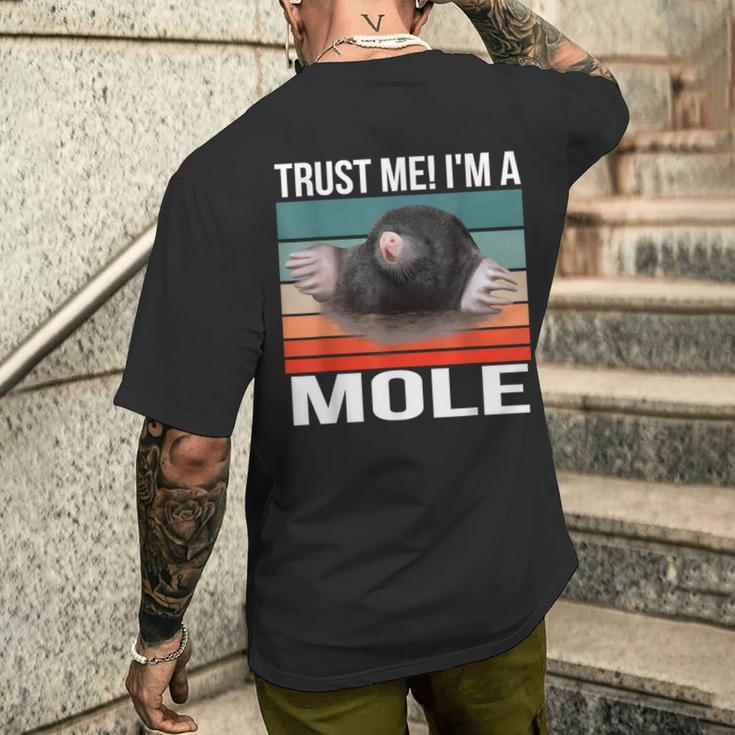 私はモグラ ハロウィン 動物 モグラ メンズTシャツ バックプリント 彼への贈り物