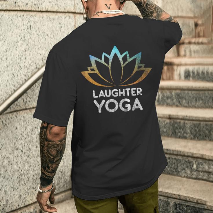 笑いヨガ笑う メンズTシャツ バックプリント 彼への贈り物