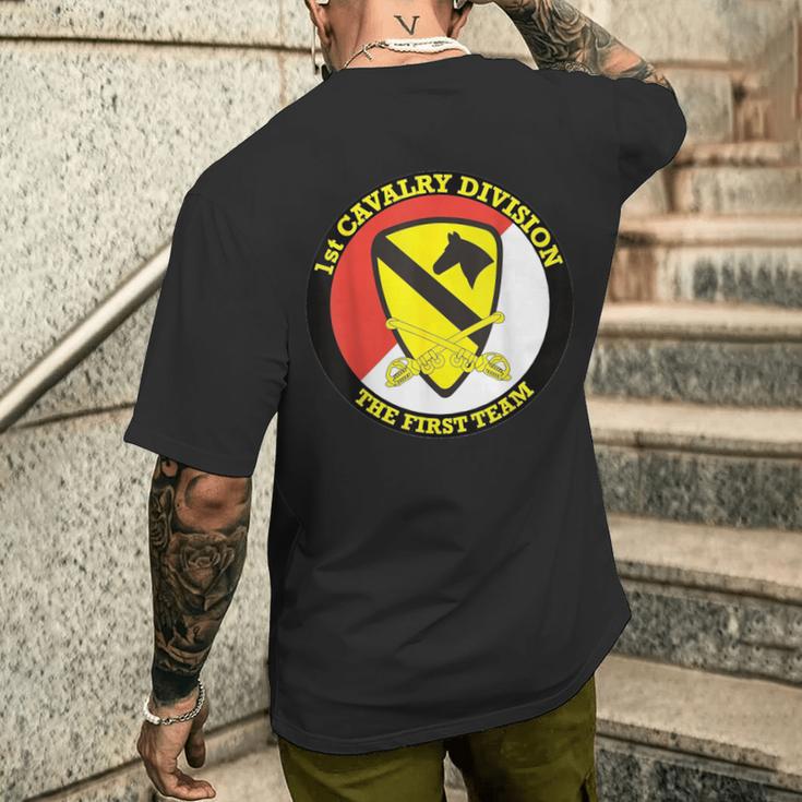 第1騎兵師団「The First Team」軍隊 メンズTシャツ バックプリント 彼への贈り物