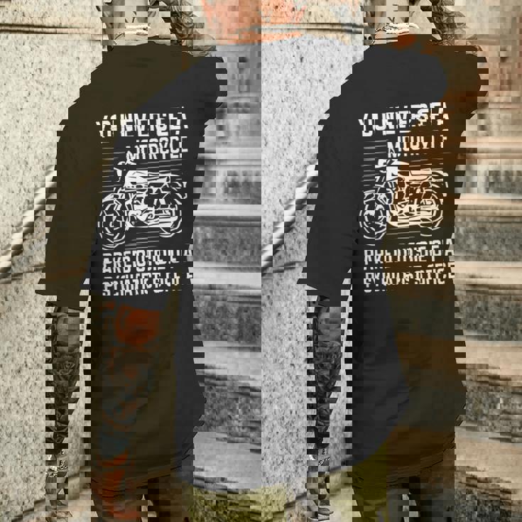 精神科医の外にバイクが停まっているのを見たことはありません 長袖tシャツ メンズTシャツ バックプリント 彼への贈り物