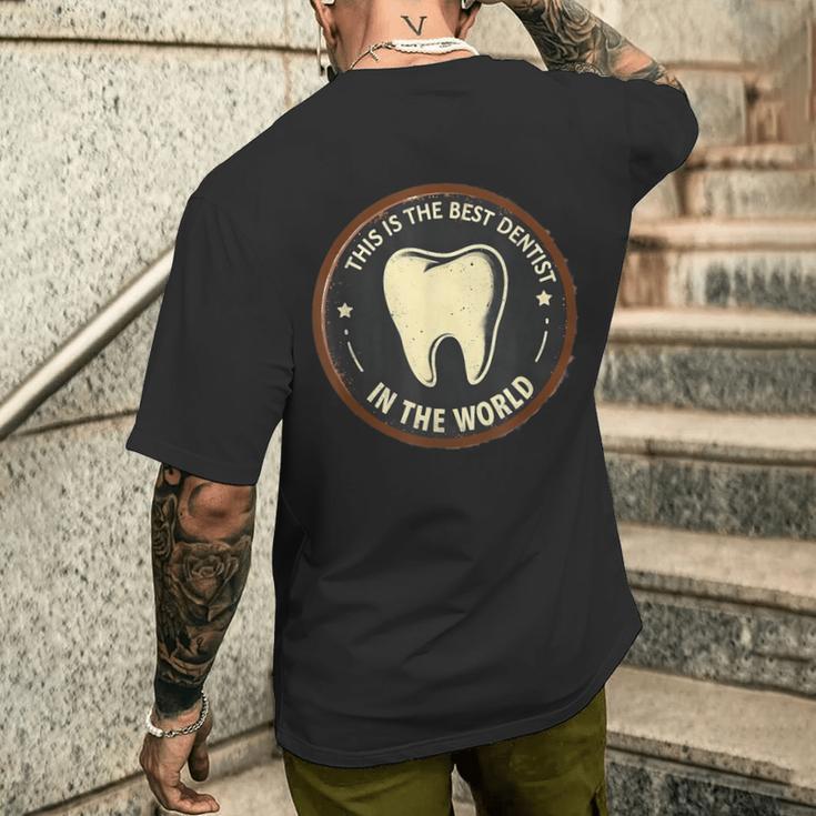素晴らしい歯医者 メンズTシャツ バックプリント 彼への贈り物