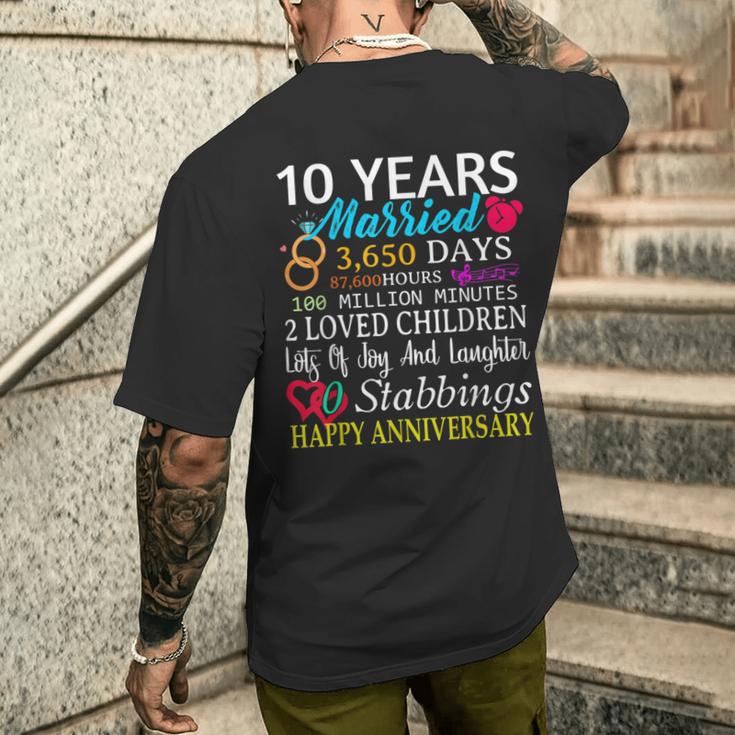 結婚10周年記念ギフト 結婚10周年 メンズTシャツ バックプリント 彼への贈り物