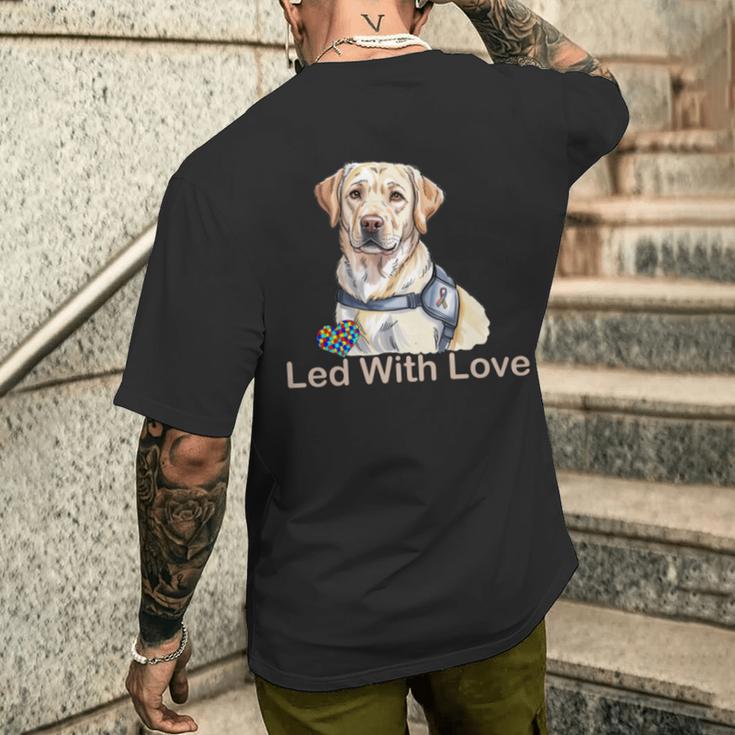 自閉症啓発サポート犬ラブラドールのニューロダイバーシティ 長袖tシャツ メンズTシャツ バックプリント 彼への贈り物