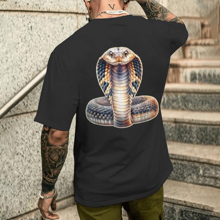 蛇 蛇 コブラ×キングコブラ 蛇 メンズTシャツ バックプリント 彼への贈り物