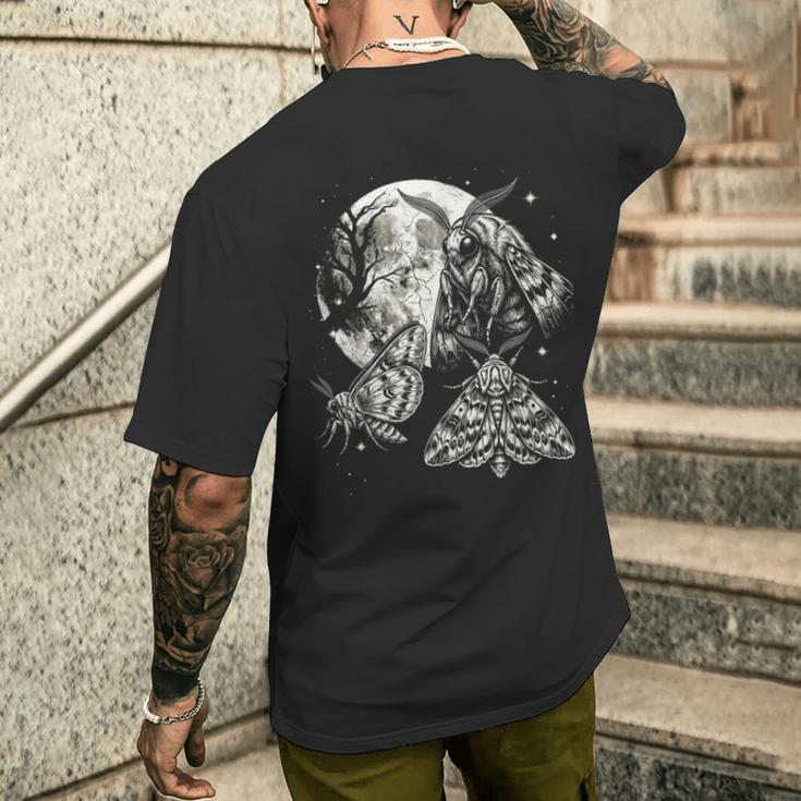 蛾 90年代スタイル ヴィンテージ 美学 Y2k 蛾 蝶 昆虫 メンズTシャツ バックプリント 彼への贈り物