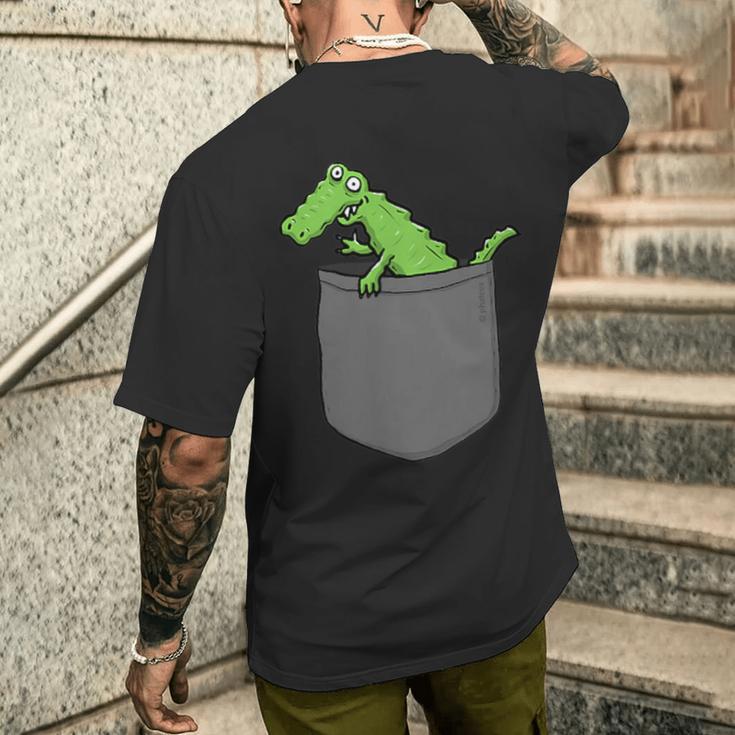 袋入りクロコダイル メンズTシャツ バックプリント 彼への贈り物