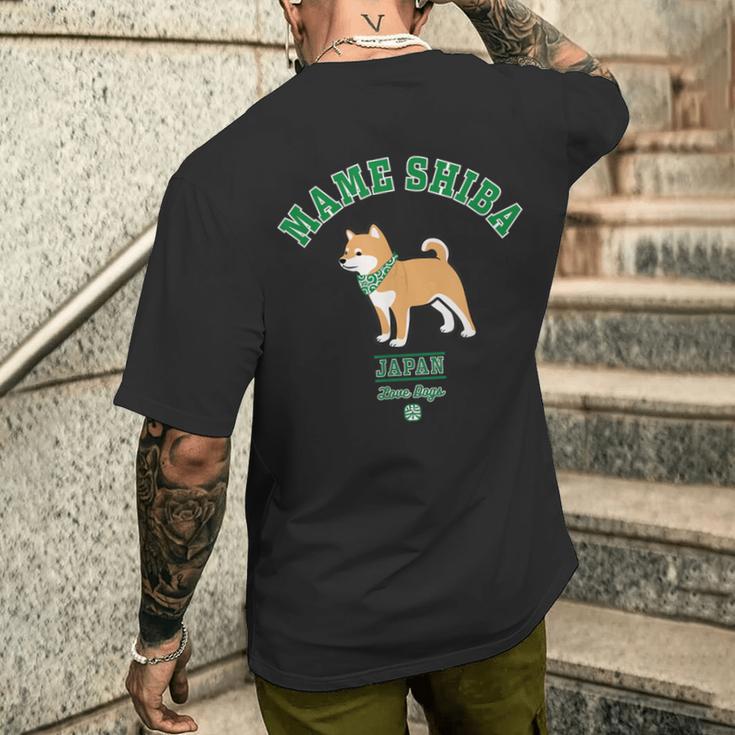 豆柴（柴犬） メンズTシャツ バックプリント 彼への贈り物