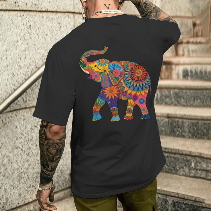 象の鼻 動物 アフリカ サファリ 大自然 甘い象 メンズTシャツ バックプリント 彼への贈り物