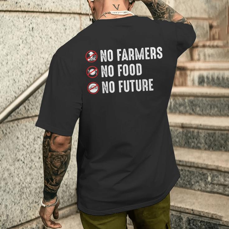 農場トラクター 農場農業 メンズTシャツ バックプリント 彼への贈り物