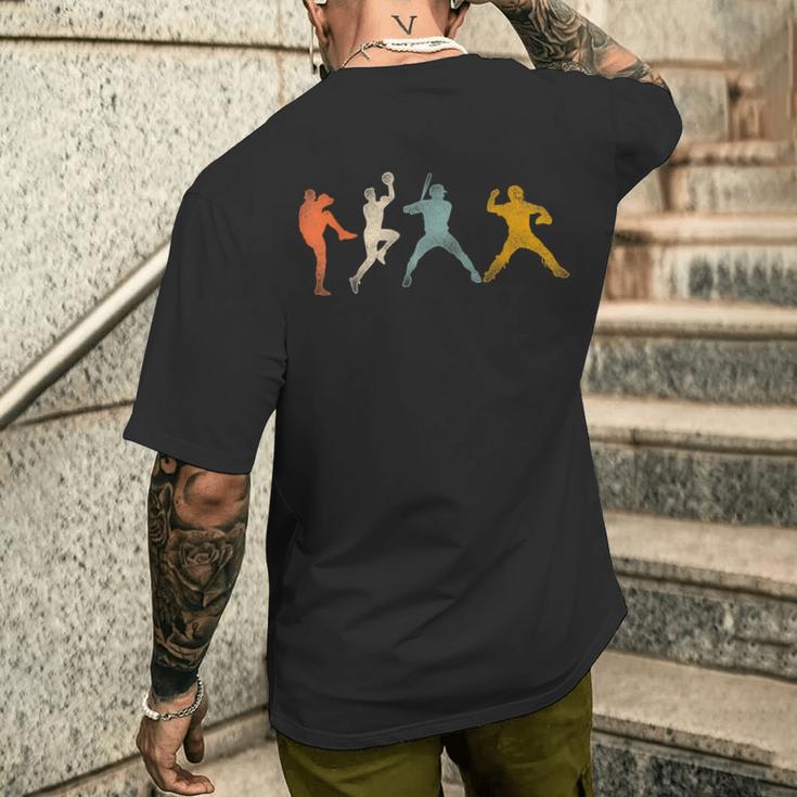 野球 ファン レトロ ヴィンテージ メンズTシャツ バックプリント 彼への贈り物