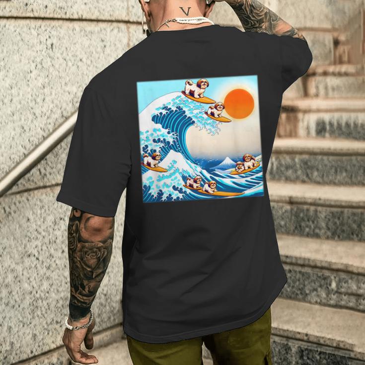 面白いtシャツ シーズー 犬 イヌ わんこ メンズ 犬好き グッズ かわいい おもしろ 面白い 服 ネタ メンズTシャツ バックプリント 彼への贈り物