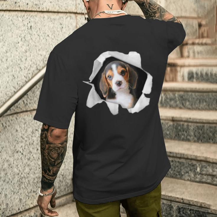 面白いtシャツ ビーグル 犬 イヌ わんこ メンズ 犬好き グッズ かわいい おもしろ 面白い 服 ネタ メンズTシャツ バックプリント 彼への贈り物