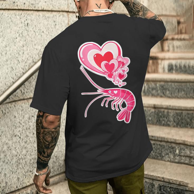面白いエビアート メンズ レディース キッズ アジア料理 シーフード メンズTシャツ バックプリント 彼への贈り物