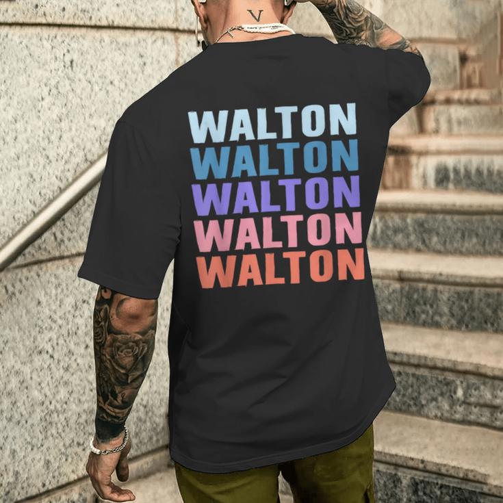 面白いギフト名 Walton 名前入り メンズTシャツ バックプリント 彼への贈り物
