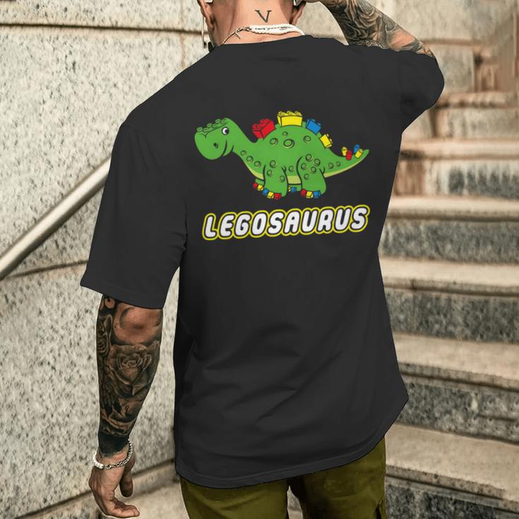 面白い恐竜 レゴサウルス レゴ ザウルス 恐竜 長袖tシャツ メンズTシャツ バックプリント 彼への贈り物
