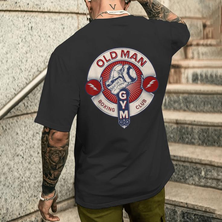 面白い総合格闘技オールドマンボクシングクラブコンバットスポーツアパレル メンズTシャツ バックプリント 彼への贈り物