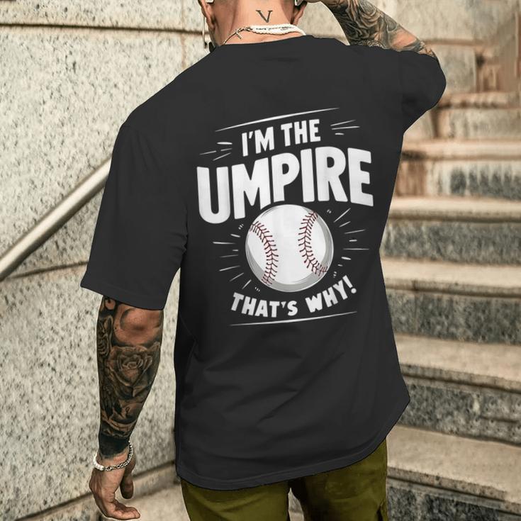 面白い野球審判シャツ メンズ I Am The Umpire メンズTシャツ バックプリント 彼への贈り物