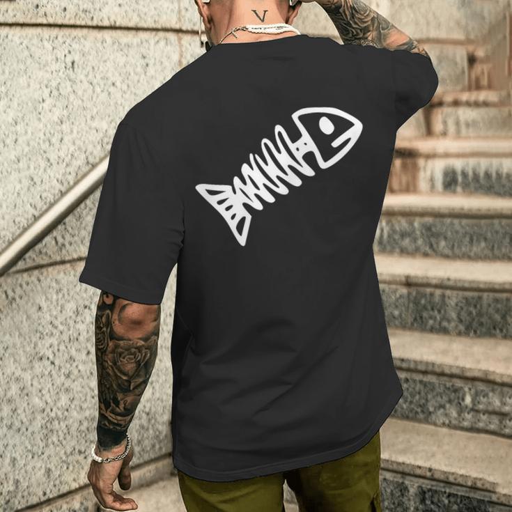 魚の骨 メンズTシャツ バックプリント 彼への贈り物