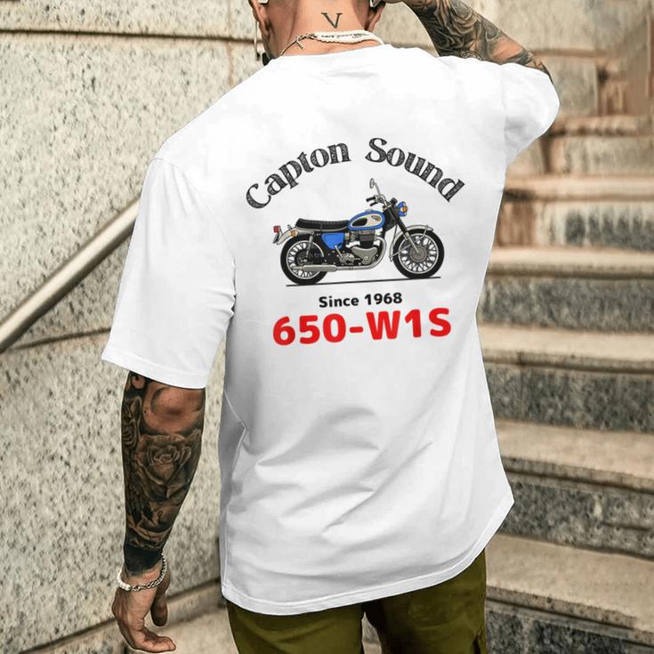 650-W1s Captonound 青タンク 旧車 メンズTシャツ バックプリント 彼への贈り物