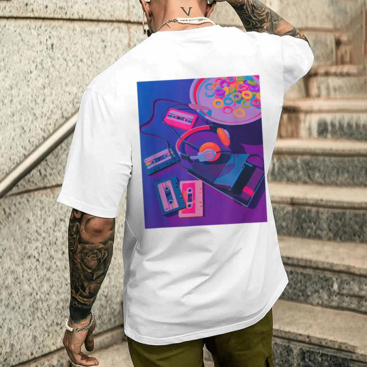 80年代 90年代aporwave レトロ美学 メンズTシャツ バックプリント 彼への贈り物