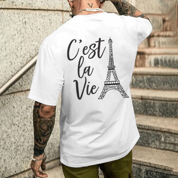 C'est Laie シャツ フレンチギフト パリ フランス エッフェル柄 メンズTシャツ バックプリント 彼への贈り物