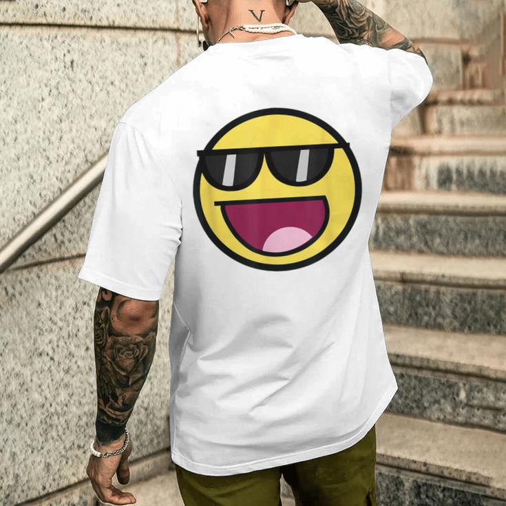 Cool Epic Face サングラス グラフィック シェード ファニー ミーム メンズTシャツ バックプリント 彼への贈り物