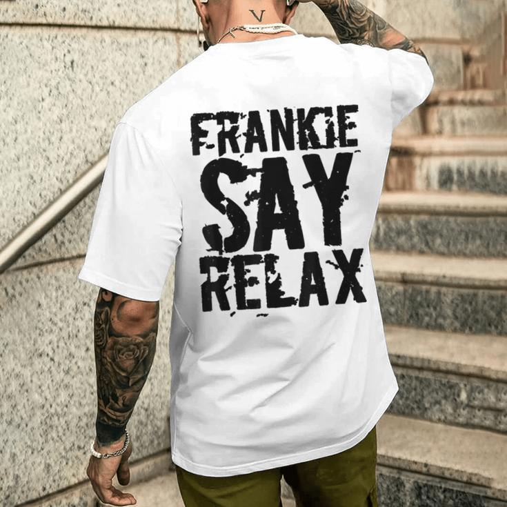 Frankieay Relax 太字フォントシャツ メンズTシャツ バックプリント 彼への贈り物