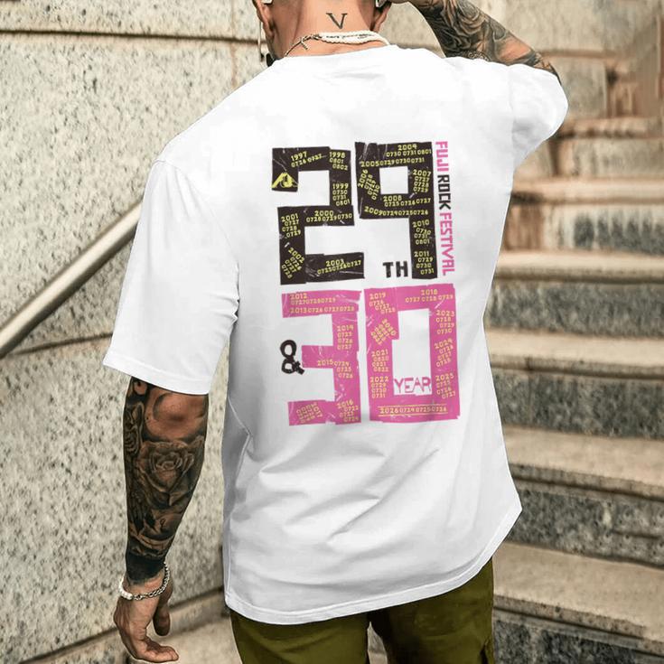 Fuji Rock 2026 29Th & 30Year Amazon Limited Yellow メンズTシャツ バックプリント 彼への贈り物