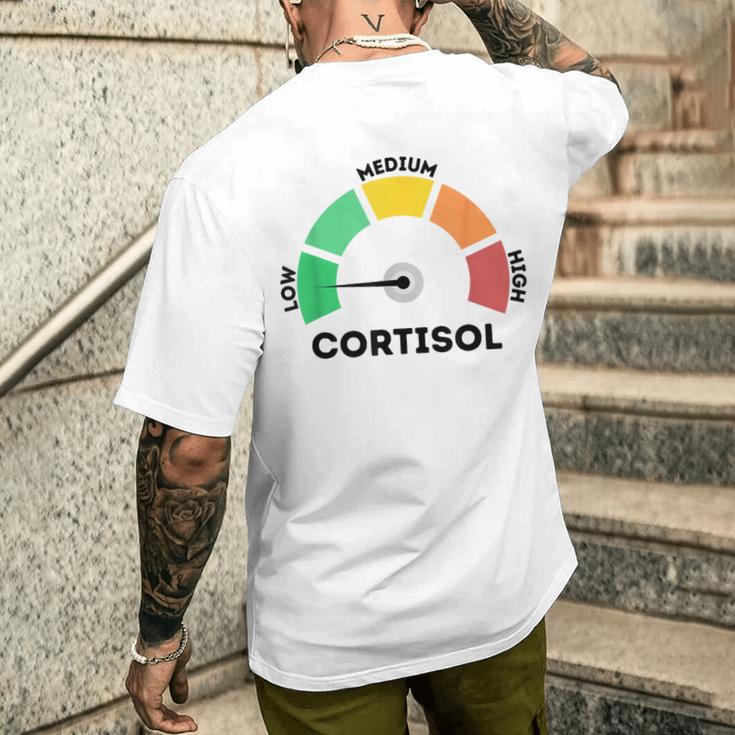Low Cortisol Levels Meme メンズTシャツ バックプリント 彼への贈り物
