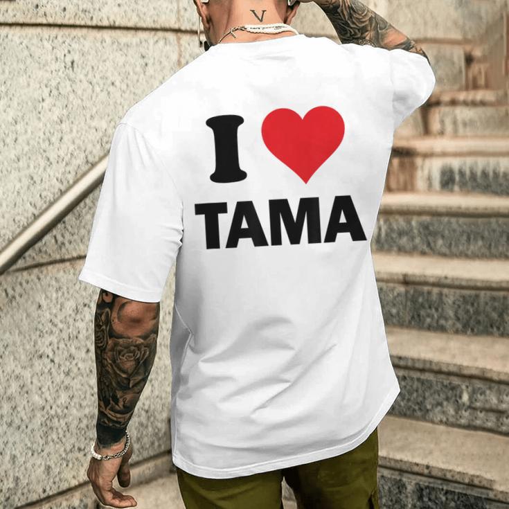 I Heart Tama Japan Love 日本土産 メンズTシャツ バックプリント 彼への贈り物