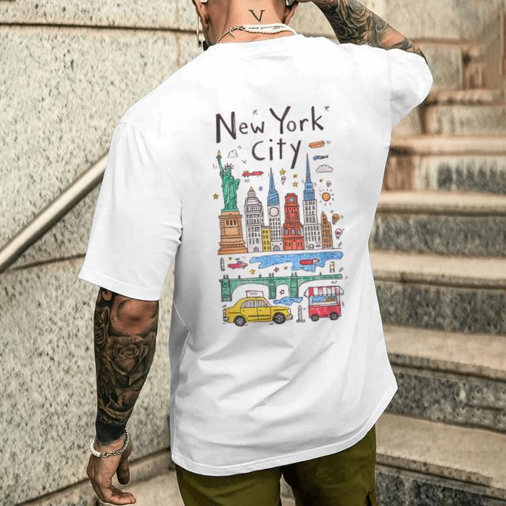 Idéesouvenirs Touristiques De Nyc Pour Lesisiteurs Les Enfants Les Petits-Enfants T-shirt imprimé au dos Cadeaux pour lui