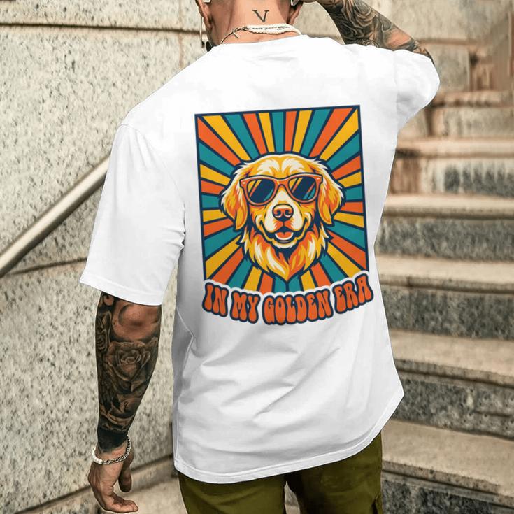 In My Golden Era レトロレトリバー ドッグサングラス グラフィックtシャツ 長袖tシャツ メンズTシャツ バックプリント 彼への贈り物
