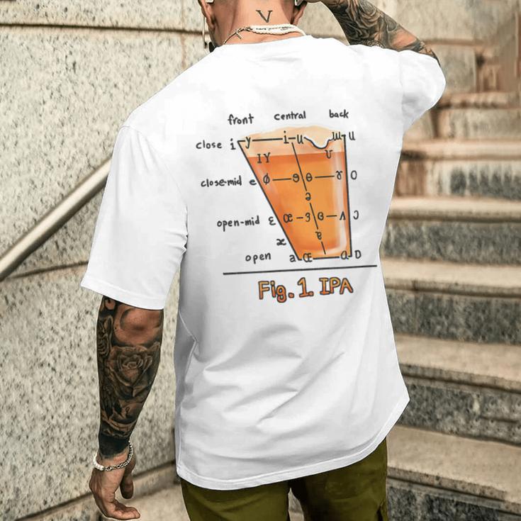 Ipa 言語学 面白い国際音声アルファベット メンズTシャツ バックプリント 彼への贈り物