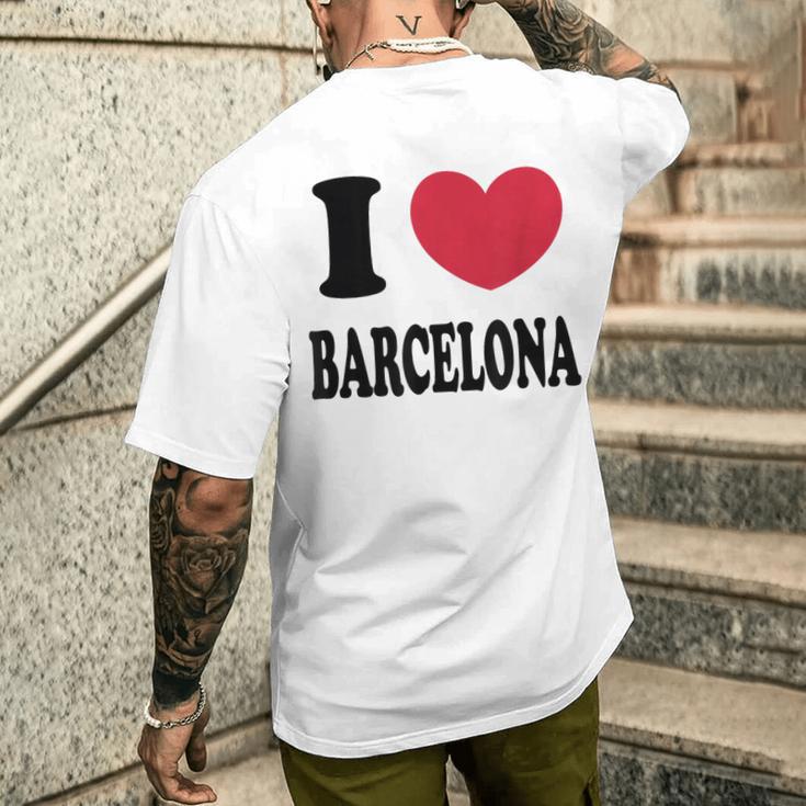 I Love Barcelona バルセロナが大好き メンズTシャツ バックプリント 彼への贈り物