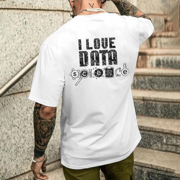 I Love Datacience Analytics アナリストサイエンティスト メンズTシャツ バックプリント 彼への贈り物
