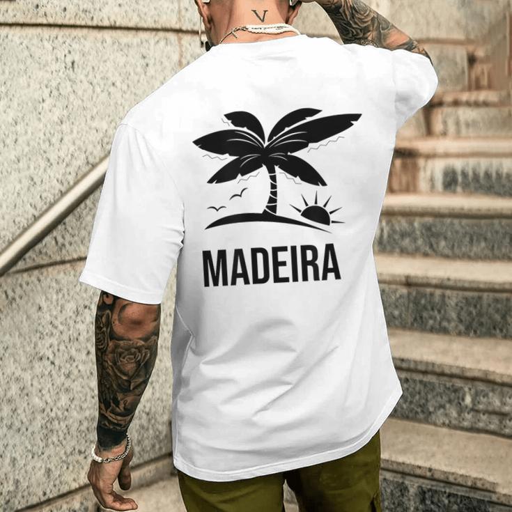 Madère Palmieracances Coucher Deoleil Plage Océan T-shirt imprimé au dos Cadeaux pour lui