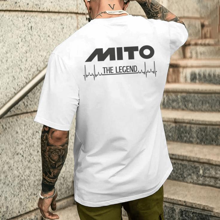 Mito レジェンド 125 ハートビート レジェンド バイク Cagiva メンズTシャツ バックプリント 彼への贈り物