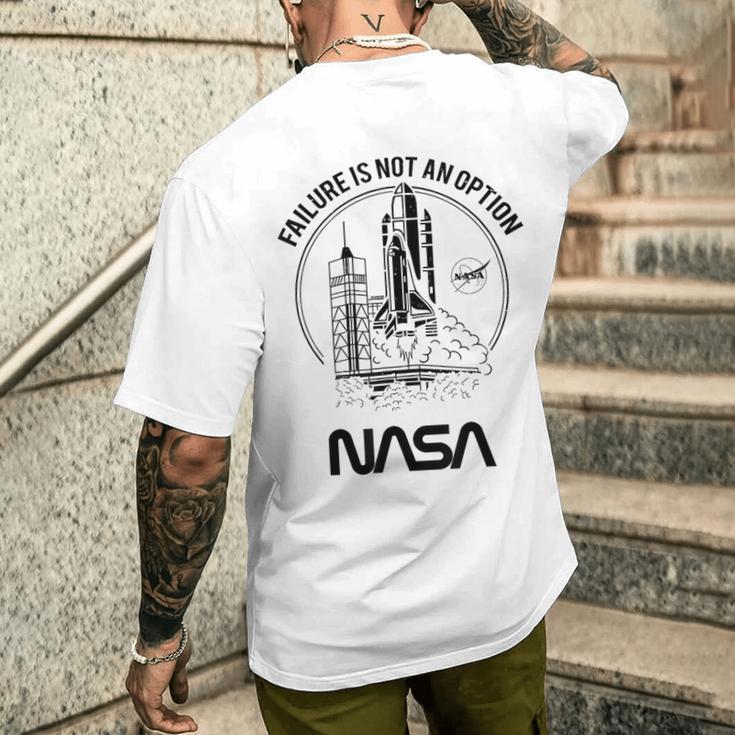Nasa の失敗は許されない スペース シャトル メンズTシャツ バックプリント 彼への贈り物