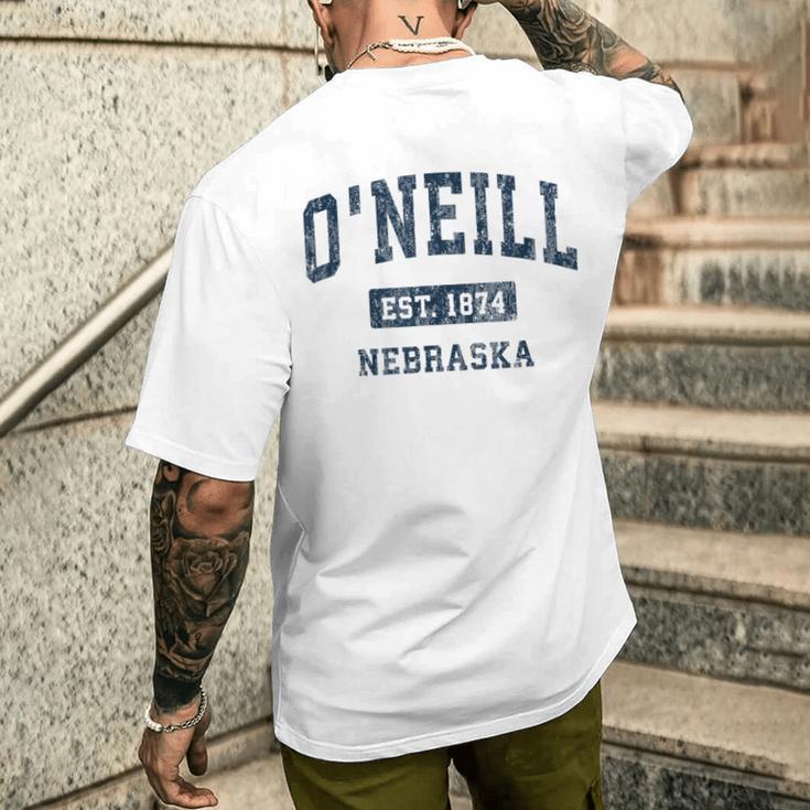 O'neill ネブラスカneビンテージアスレチックスポーツデザイン メンズTシャツ バックプリント 彼への贈り物