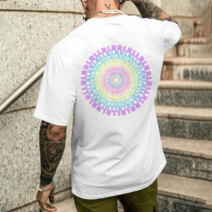 Paradiddleariations ドラム 原始スパイラル Rlrr Lrll ドラマー メンズTシャツ バックプリント 彼への贈り物