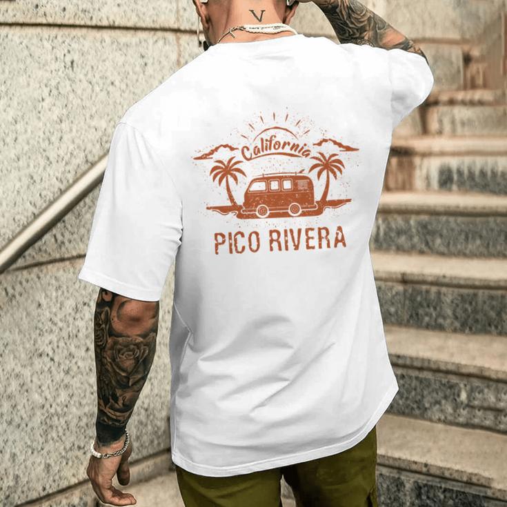 Pico Rivera Ca カリフォルニア レトロ ビンテージ サーフィン ビーチ 長袖tシャツ メンズTシャツ バックプリント 彼への贈り物