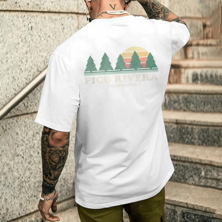 Pico Rivera Ca ヴィンテージ スローバック レトロ 70年代デザイン メンズTシャツ バックプリント 彼への贈り物