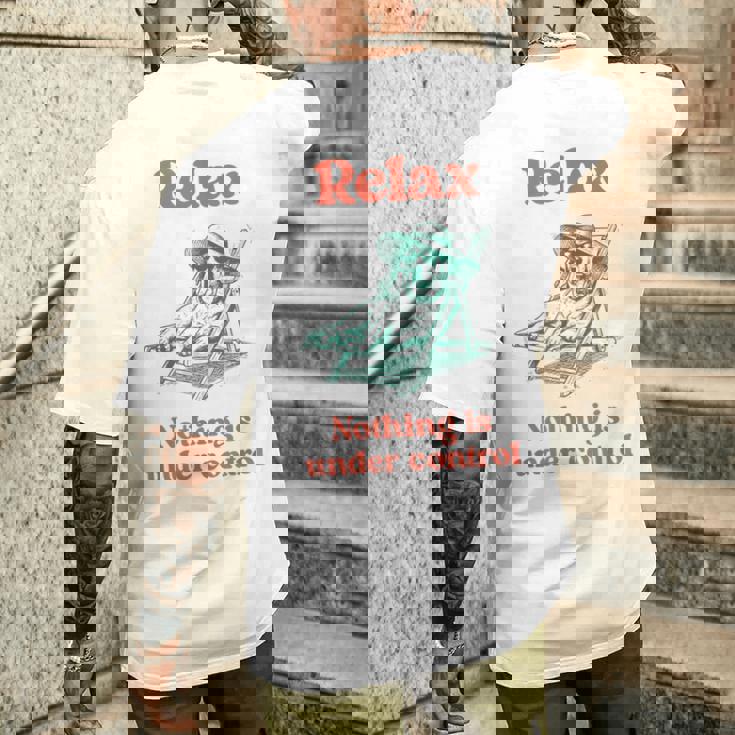 Relax Labrador Dog Owner Graphic メンズTシャツ バックプリント 彼への贈り物