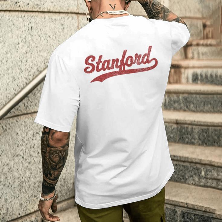 Stanford California Ca ビンテージスポーツグラフィック メンズTシャツ バックプリント 彼への贈り物