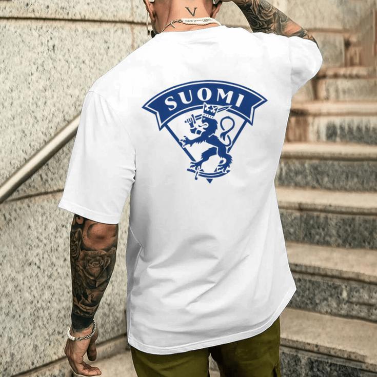 Suomi Finnland フィンランド 旅行ギフト お土産 メンズTシャツ バックプリント 彼への贈り物