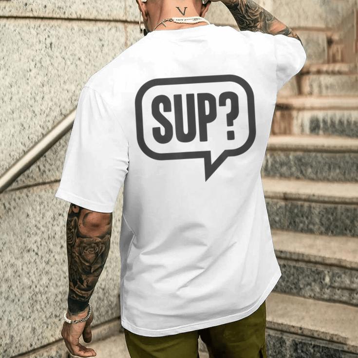 Sup どうしたの？ワザップワサップ What's Up メンズTシャツ バックプリント 彼への贈り物