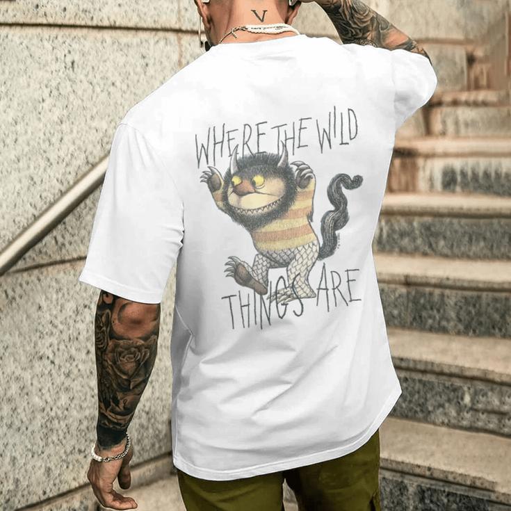 かいじゅうたちのいるところスケッチ・ワイルド・シング メンズTシャツ バックプリント 彼への贈り物