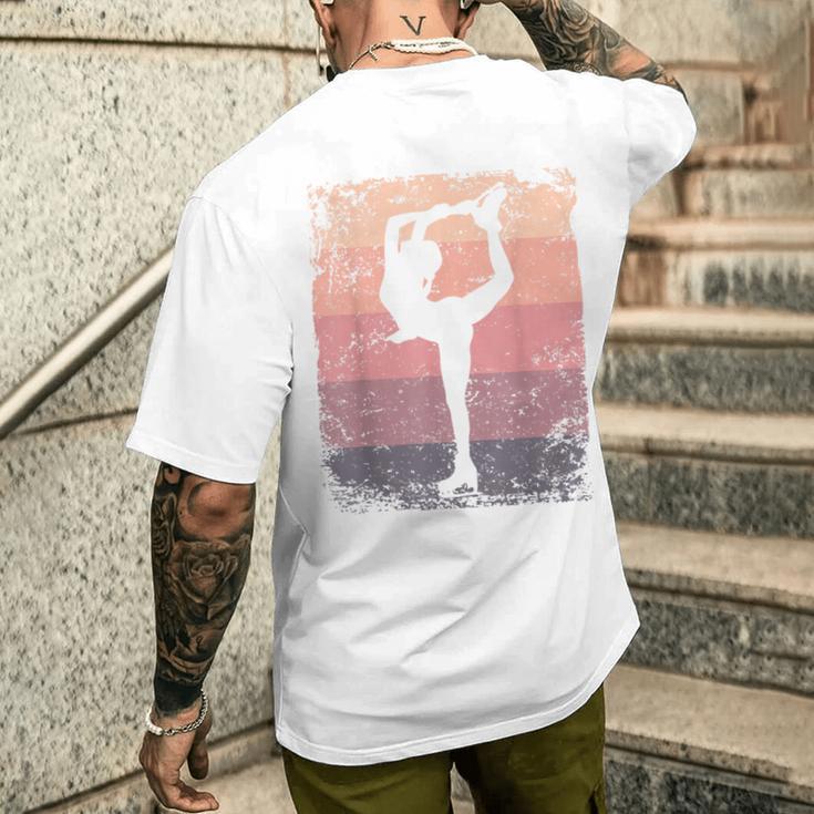 アイススケーター フィギュアスケート ヴィンテージ ガールズ アイススケート メンズTシャツ バックプリント 彼への贈り物