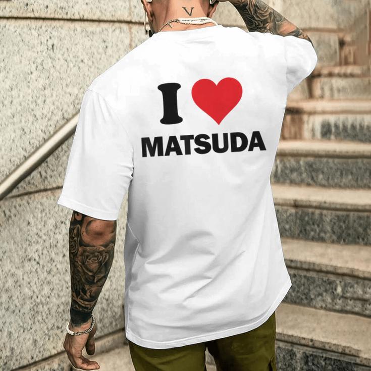アイハート 松田 日本 愛 日本土産 メンズTシャツ バックプリント 彼への贈り物